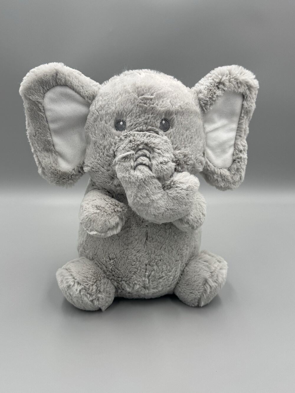 Kellytoy Elephant Rattle Plush Gray Stuffed Animal Toy 12”